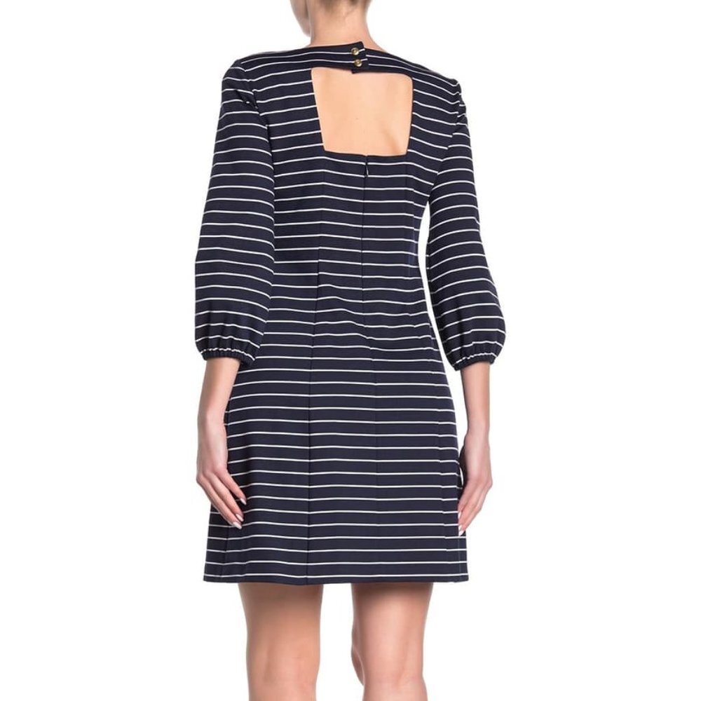 Eliza J Long Sleeve Cut-Out Shift Dress
